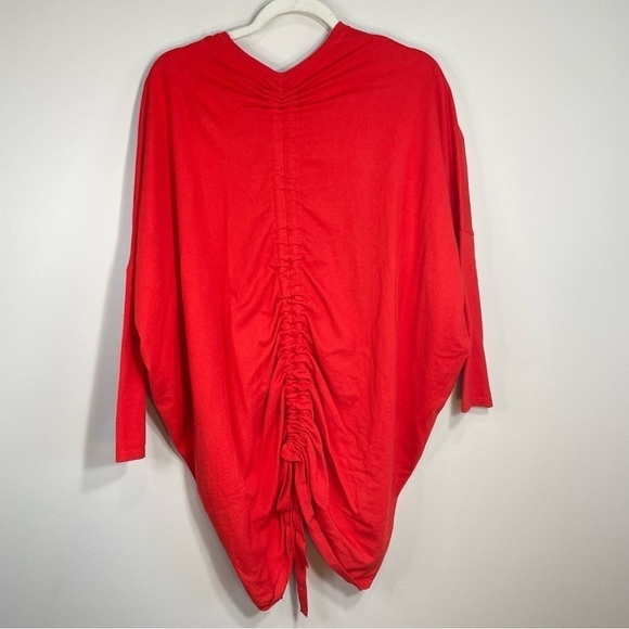 Umgee Open Front Red Cardigan Drop Sleeve Top Size Womens Small - Picture 2 of 9